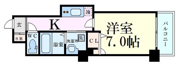 エスライズ天満橋の物件間取画像